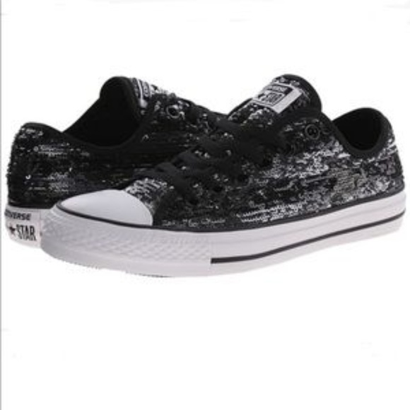 black sequin converse